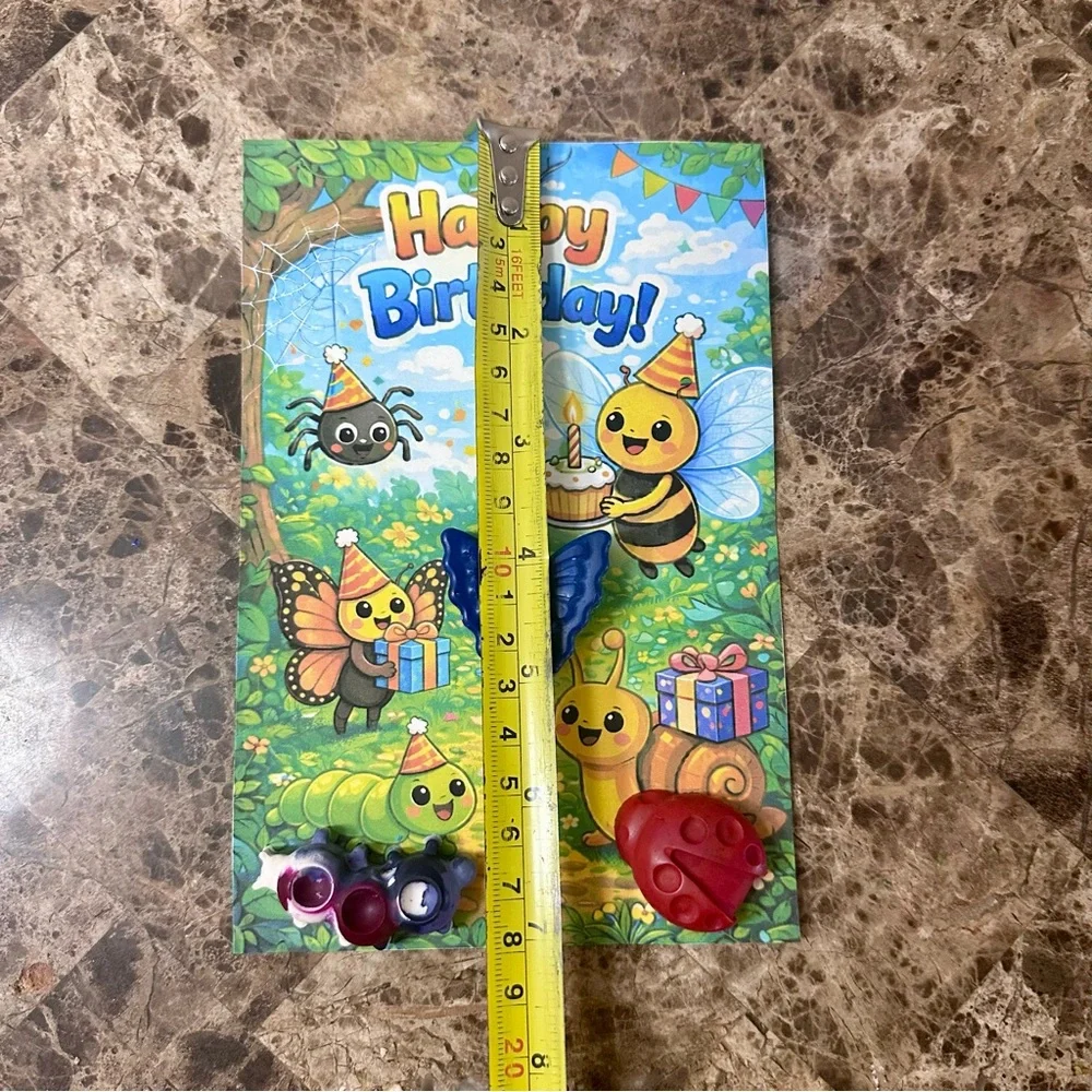 Handmade Bug Themed Crayon Birthday Card NEW